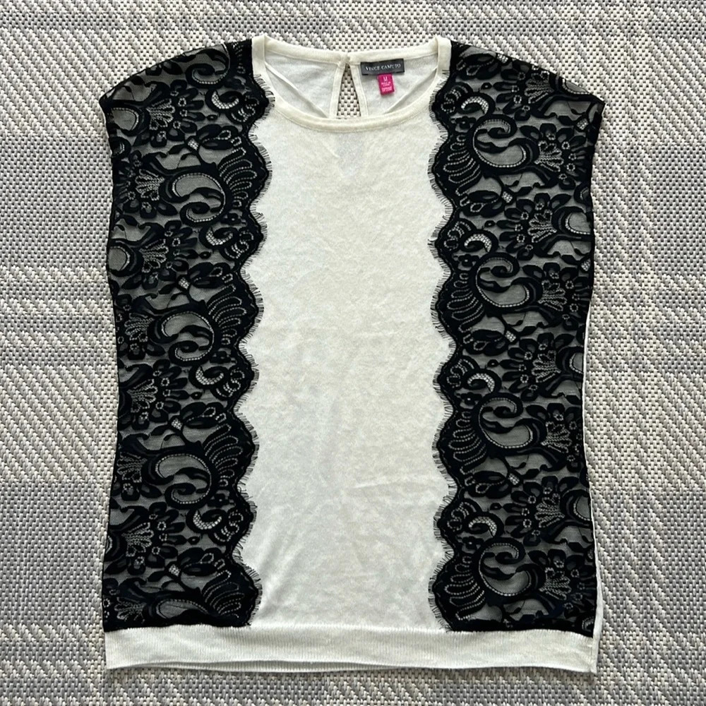 VINCE CAMUTO | Sleeveless White Top - Picture 1 of 4